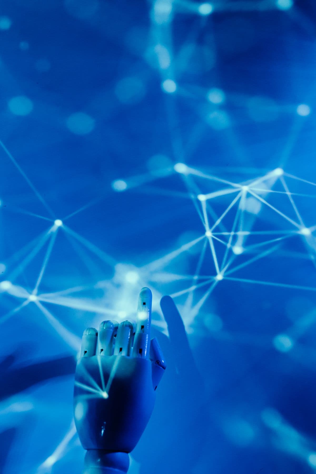 Inteligência artificial conectando uma rede digital
